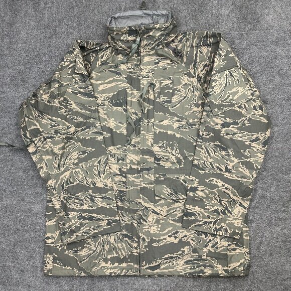PARKA ALL-PURPOSE ENVIRONMENTAL CAMOUFLAGE APECS AIR FORCE TIGER STRIPE M LONG - Picture 1 of 10